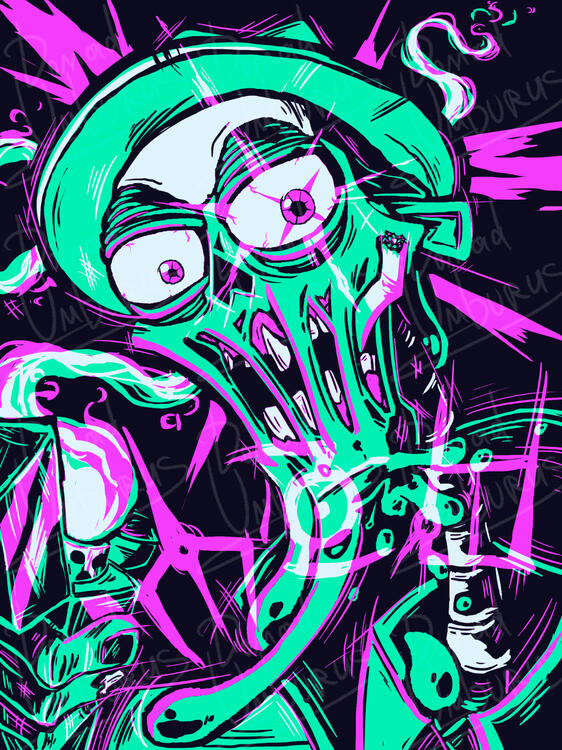 The Gaslight Disrtict: Mud Neon Illustration