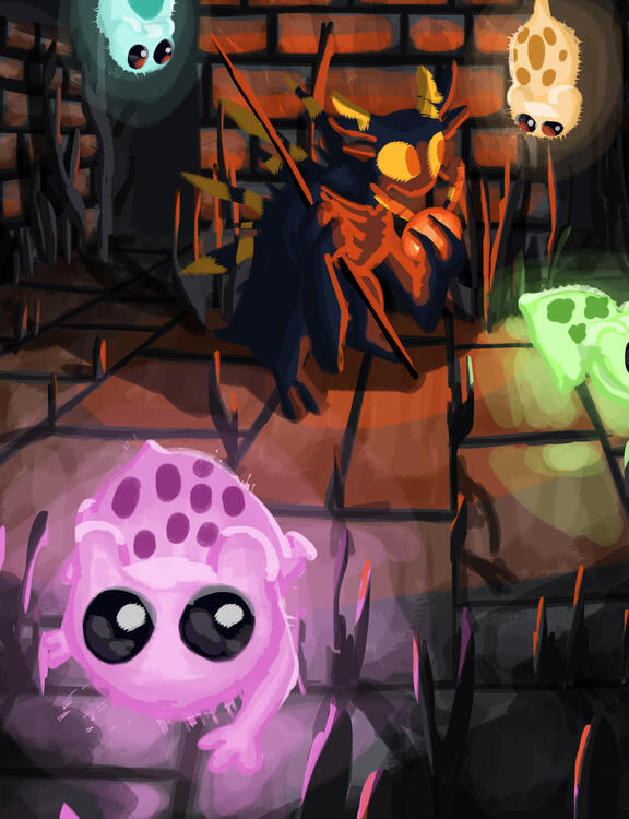 Rain World Art Month 2024: Day 22 - Lantern Mice