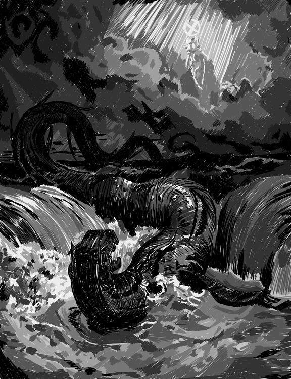 Rain World Art Month 2024: Day - 14 Leviathan
